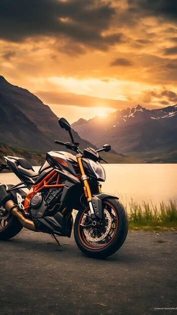 Modern motorcycle mobile wallpaper biker landscape