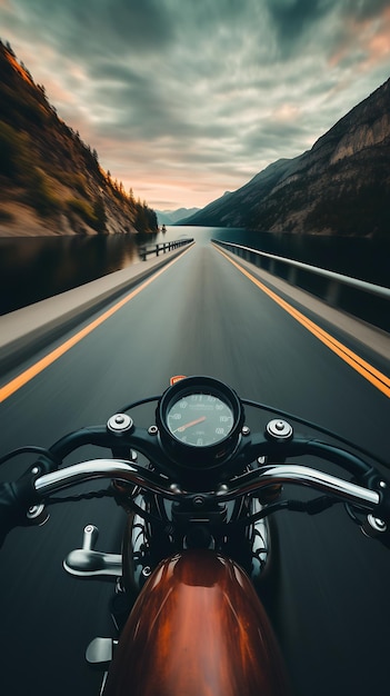 Modern motorcycle mobile wallpaper biker landscape