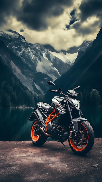 Modern motorcycle mobile wallpaper biker landscape