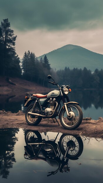 Photo modern motorcycle mobile wallpaper biker landscape