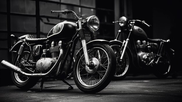 Modern motorcycle parked on a city street