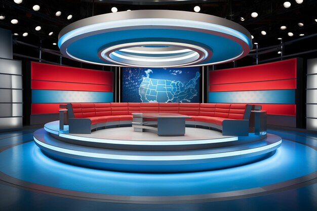 Modern News Studio Set Design