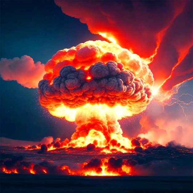 Modern nuclear bomb explosion