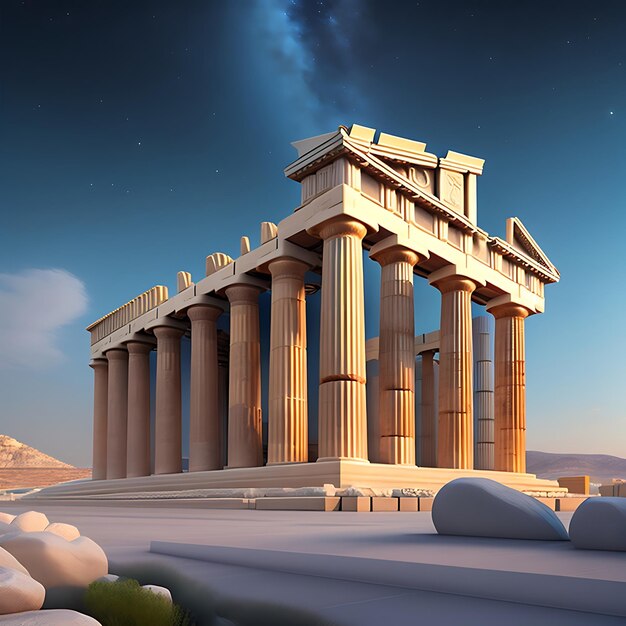 写真 アテネのパルテノン神殿の現代