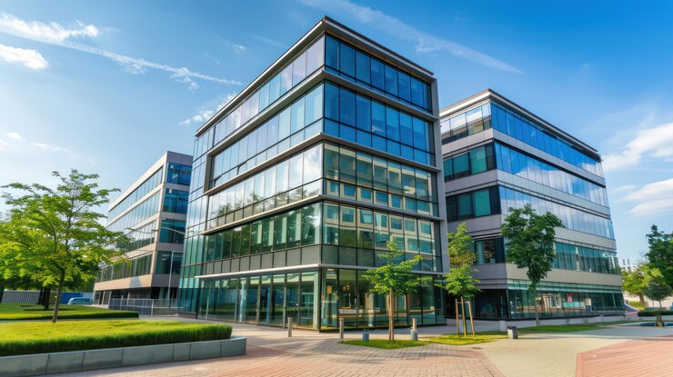 Photo modern office building background