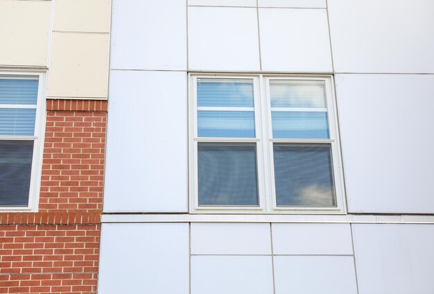 modern office building complex with abundant windows symbolizes transparency innovation connectivi