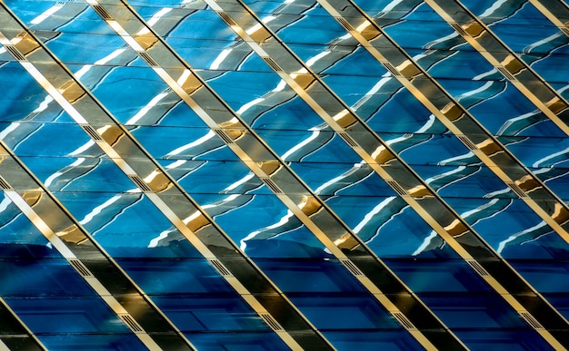 Modern office building detail, glass surface