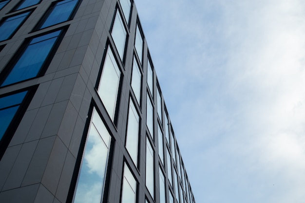 Modern office building with blue sky