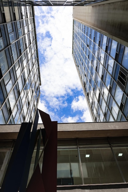 modern office building with sky