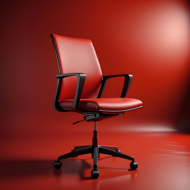 modern office chair on a red background