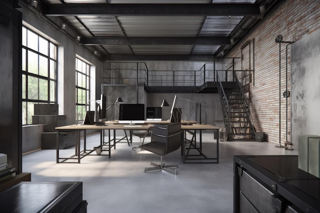 Modern office interior in loft style