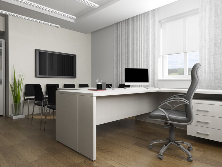 Photo modern office interior render