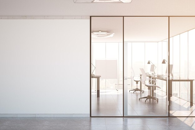 Modern office interior toning