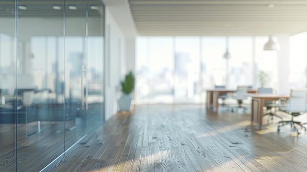 modern office interior with a view