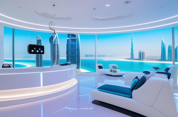 Photo modern office of a luxury real estate developer in the uae virtual tour