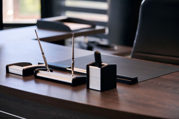 Photo modern office with lamp