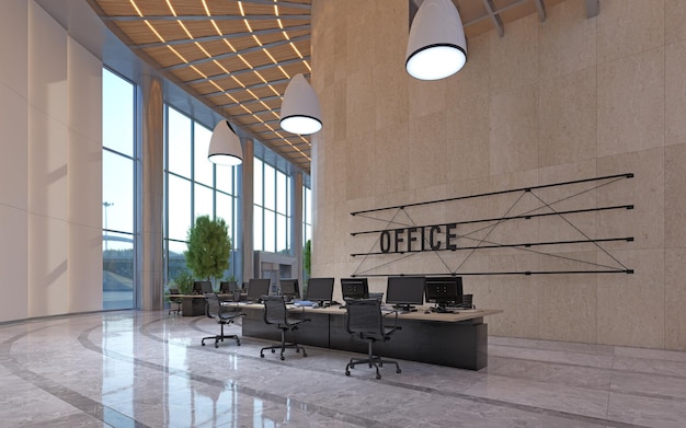 Modern office with open space