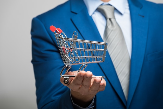 Foto moderno concetto di marketing e shopping online