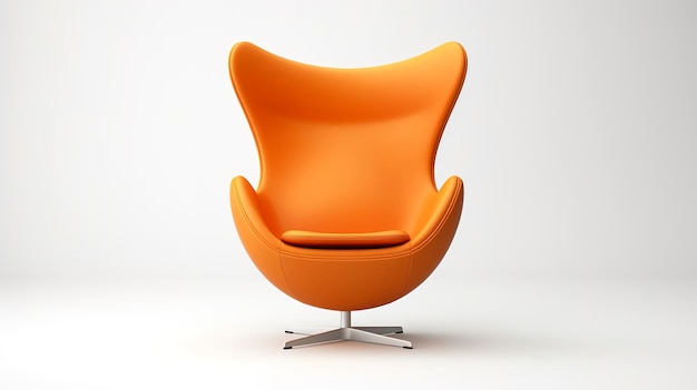 a modern orange egg chair