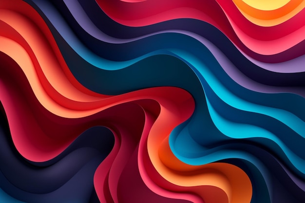 Modern papercut abstract background