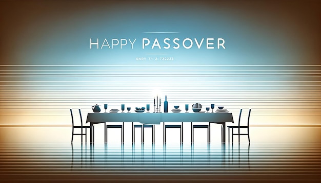 Modern Passover Seder Table Setting in Minimalist Style