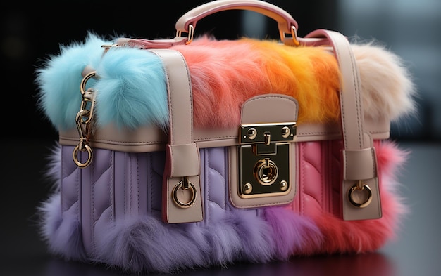 Photo modern pastel short length hirsute chanel bag elegance
