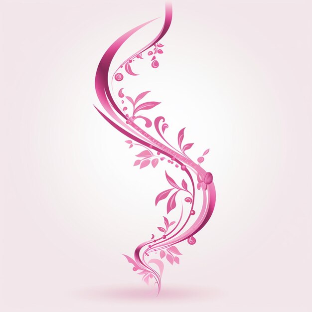 Photo modern pink ribbon for a stylish and sophisticated design