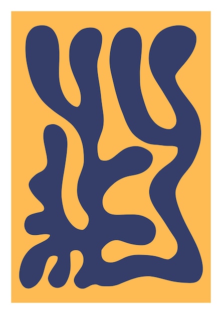 Modern plat ontwerp Matisse-stijl afbeelding afdrukbaar