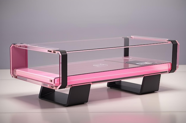 ピンクのガラスのモダンなプラットフォーム