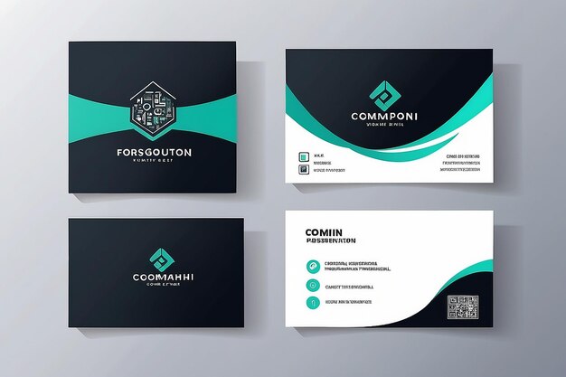 Modern presentation card company logo vector business card