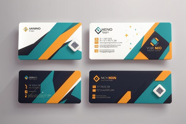 Modern presentation card with company logo