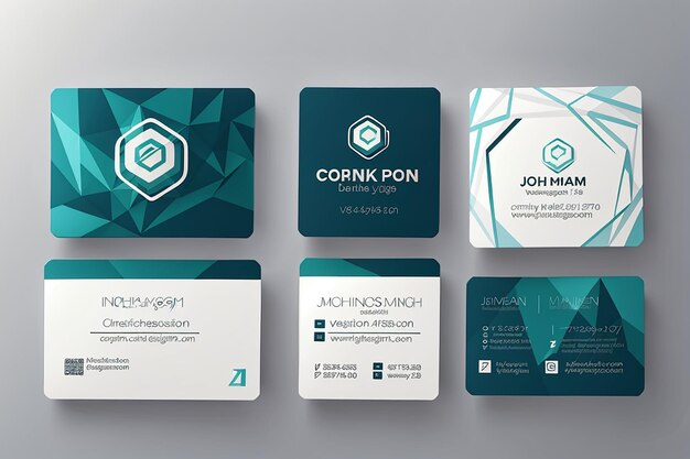 Modern presentation card with company logo