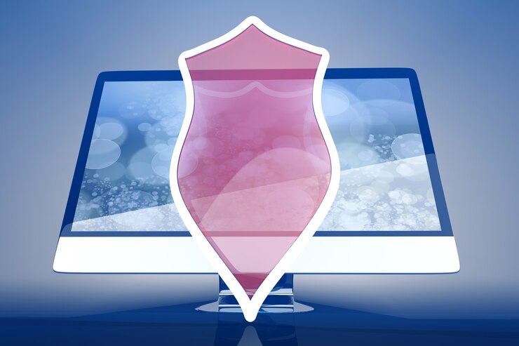 फोटो a modern protected and shielded all in one computer. 3d illustration.