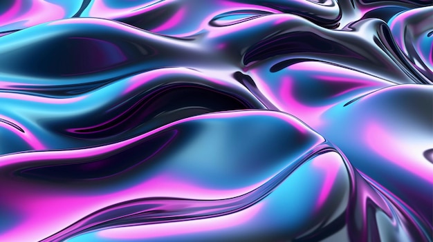 современный фиолетовый и синий 3d фон генеративный ai
