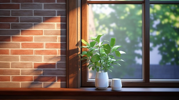 Modern PVC Window with Windowsill