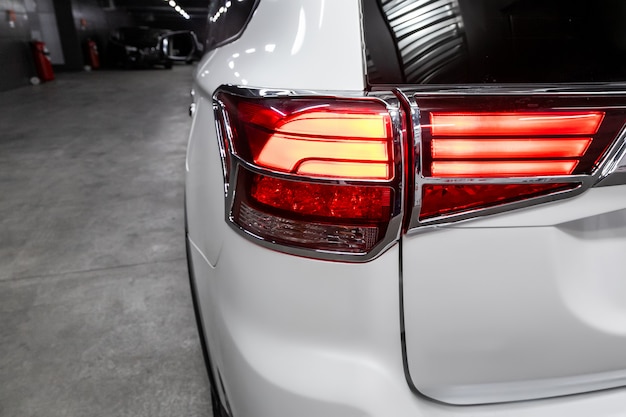  Modern rear light closeup, Car lamp 