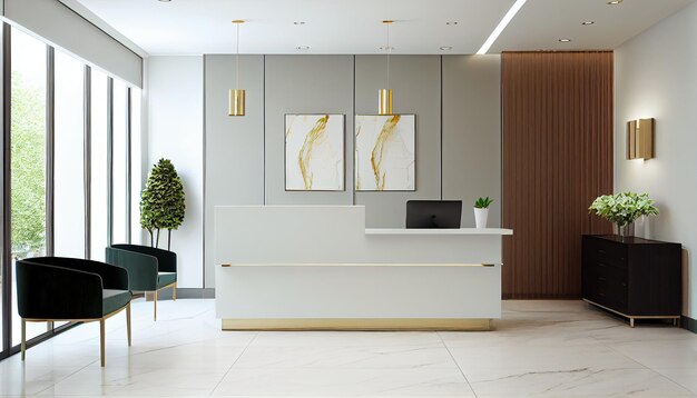 Modern reception area