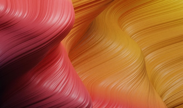 Modern redorange colored postercolor dynamic wave flowLiquid wavy shapes abstract holographic 3D wavy backgroundDigital background 3d rendering of twisted lines Modern background design