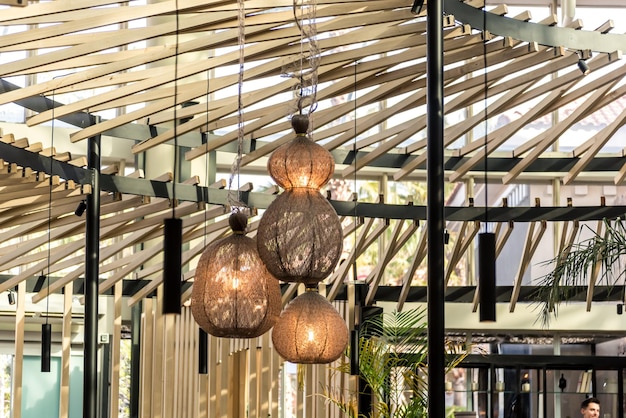 Modern restaurant tea room shopping tour lamps