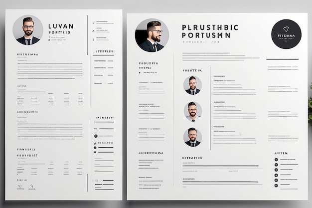 Modern Resume Template Resume and Cover Letter Layout Vector Template