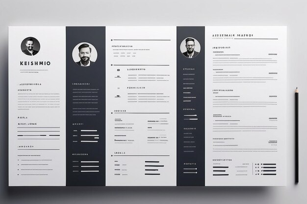 Photo modern resume template resume and cover letter layout vector template