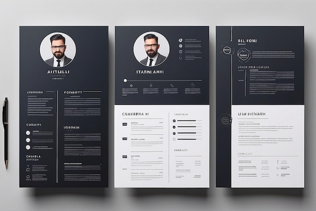 Modern Resume Template Resume and Cover Letter Layout Vector Template