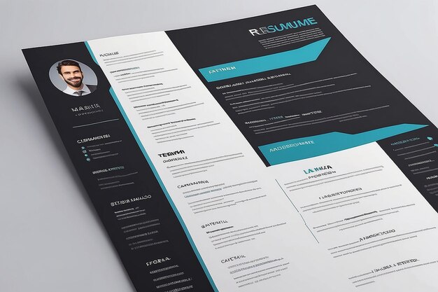 Photo modern resume template