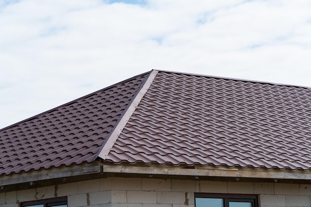 Modern roof made of metal Modern construction