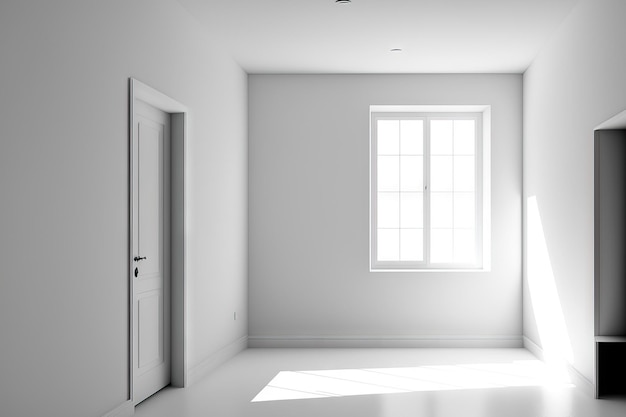 Photo a modern room with light colors is empty