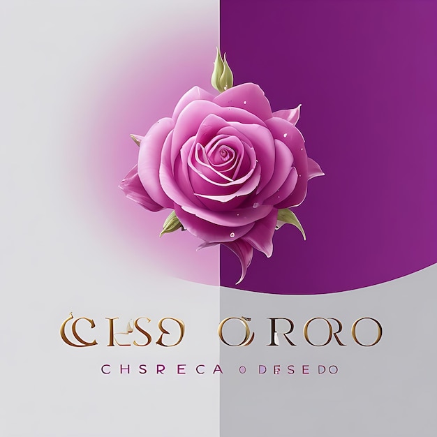 Photo modern rose logo design for cheiro de rosa perfumery