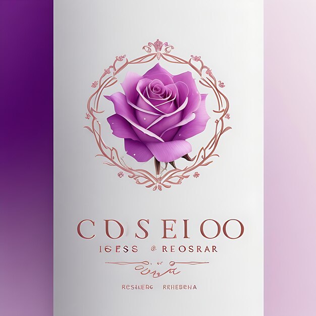 Modern rose logo design for cheiro de rosa perfumery