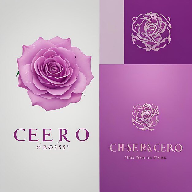 Фото Современный дизайн логотипа розы для парфюмерии cheiro de rosa