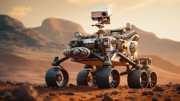 火星の表面を探索する現代のローバー