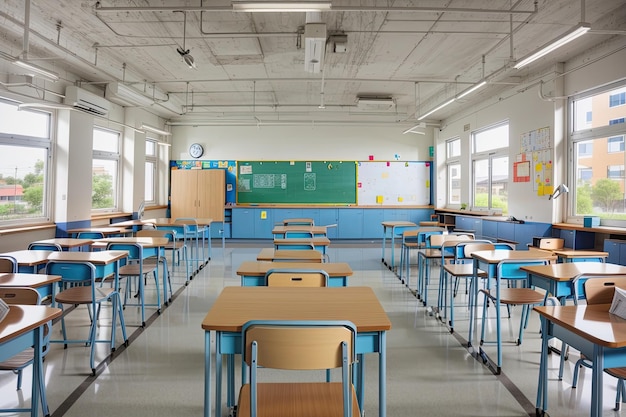 modern school classroom interior